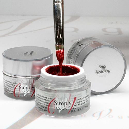 SIMPLY COLOUR GEL - RED SPARKLE